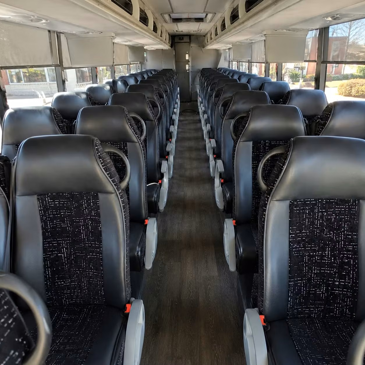 56 passenger charter bus inside