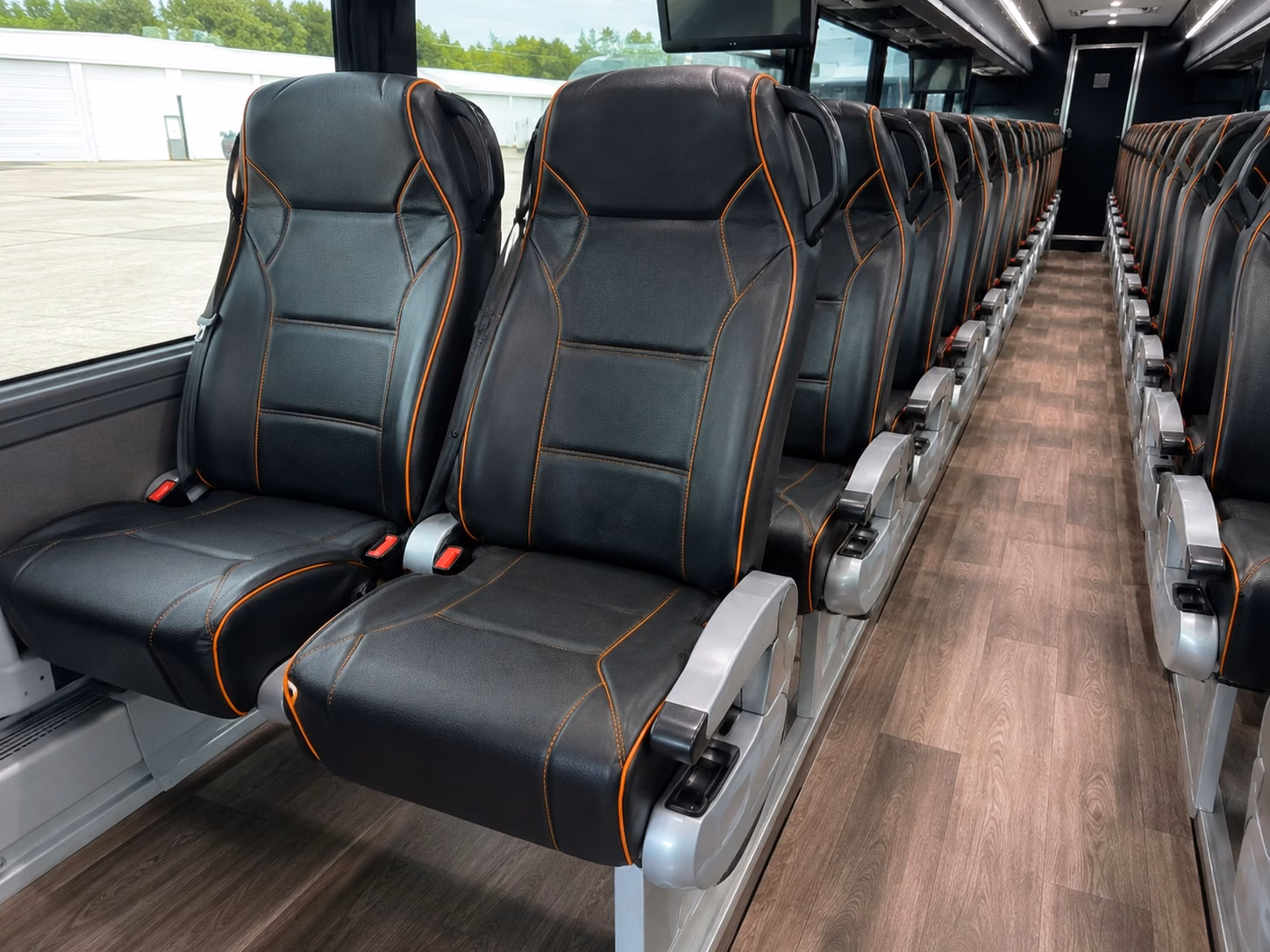 portland charter bus interior